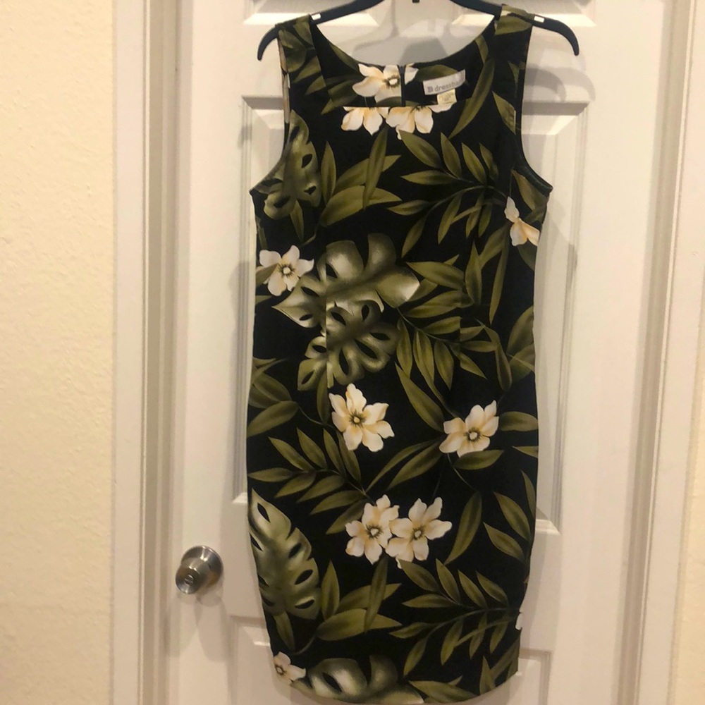 Hawaiian Print Tanktop Dress. Size 10